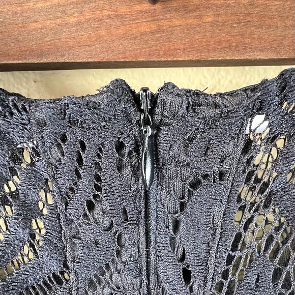 En Focus Studio Womens Black Sleeveless Lace Lined Dress Size 6 - Picture 5 of 10